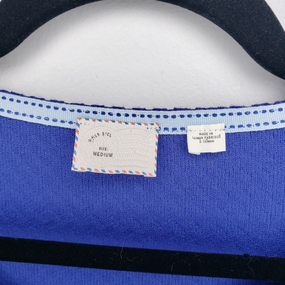 Anthro Postmark Scoop Neck Textured Zipper Top - Picture 2 of 6